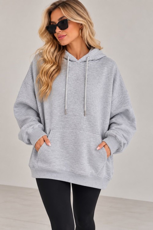 SIRT YILDIZ DETAY SWEATSHİRT  Gri