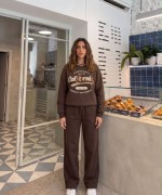 YUVARLAK YAKA CALIFORNIA SWEATSHİRT  Acı Kahve