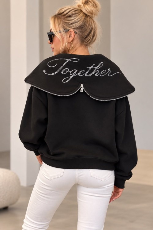TOGETHER ŞARDONLU SWEATSHİRT  Siyah