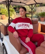 CAL SAN FRANCISCO YAZILI SWEATSHİRT  Kırmızı