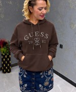 GES 1981 KAPŞONLU SWEATSHİRT  Acı Kahve