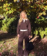 LOEWE POLO YAKA İKİLİ TAKIM  Acı Kahve