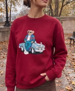 Arabalı seksenler  TEDDY  SWEATSHİRT  Bordo