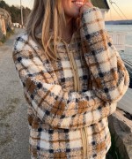 EKOSE DESEN POLAR CEKET Bej
