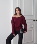 OYS MODAL  KAYIK YAKA SWEAT Mürdüm