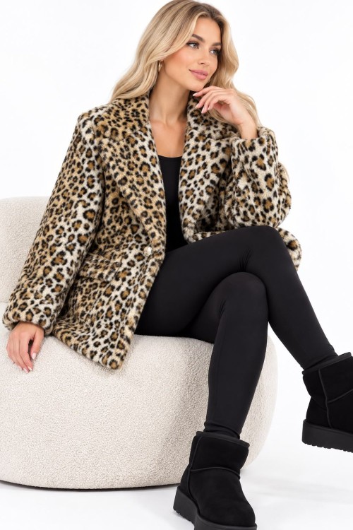 LEOPAR DESENLİ BLAZER CEKET  Siyah