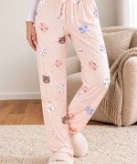 KEDİCİKLİ PİJAMA ALTI Pembe