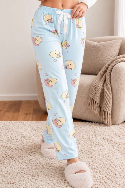 CİVCİV baskılı pijama ALTI  Mavi