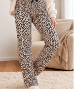 LEOPAR BASKILI PİJAMA ALTI  Siyah