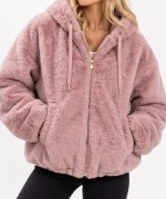 İthal peluş mont Pembe