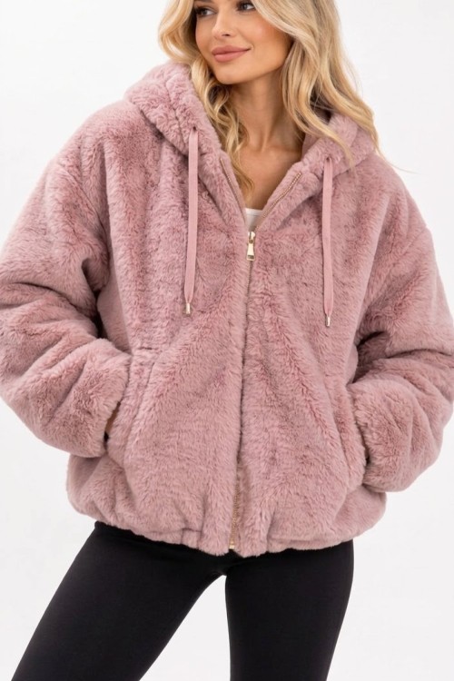İthal peluş mont Pembe