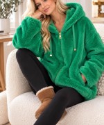 İthal peluş mont Yeşil