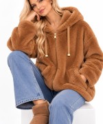 İthal peluş mont Camel