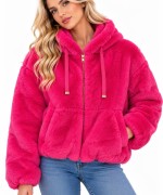 İthal peluş mont Fuşya