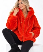 İthal peluş mont Turuncu