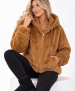 İthal peluş mont Sütlü Kahve