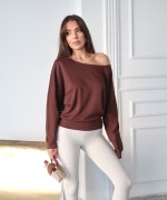 OYS MODAL  KAYIK YAKA SWEAT Acı Kahve