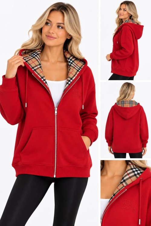 BRRY UNISEX FERMUARLI HIRKA  Kırmızı