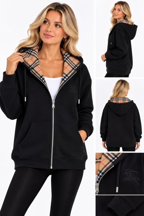 BRRY UNISEX FERMUARLI HIRKA  Siyah