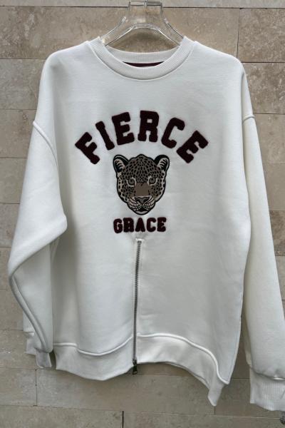 FIERCE GRACE KAPLAN BASKILI SWEAT Beyaz
