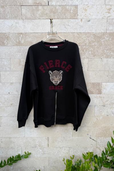 FIERCE GRACE KAPLAN BASKILI SWEAT  Siyah