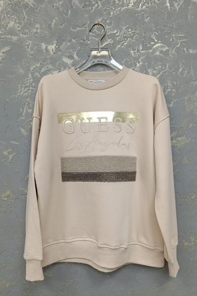 GES LOS ANGELES YAZILI SWEAT  Bej