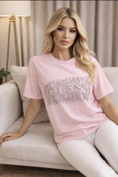 GES TAŞLI TİŞÖRT  Pembe