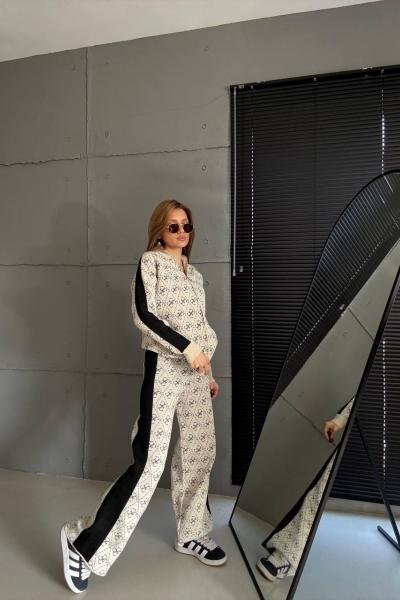 GES TRİKO FERMUARLI İKİLİ TAKIM  Taş Rengi