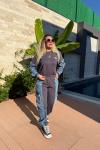 JEAN DETAY İKİLİ TASARIM TAKIM Antrasit