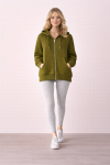 KAPŞONLU FERMUARLI HIRKA  Yeşil