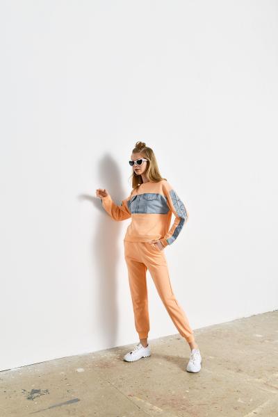 KOT DETAY TASARIM İKİLİ TAKIM Turuncu