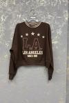 LA LOS ANGELES 1991 YAZILI SWEAT Acı Kahve
