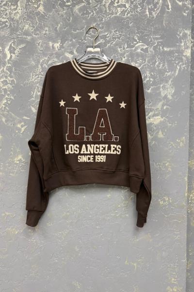 LA LOS ANGELES 1991 YAZILI SWEAT Acı Kahve