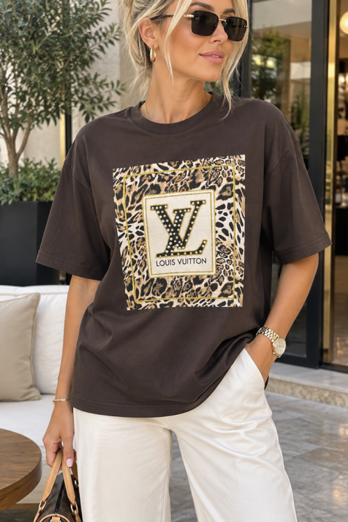 LV BASKI TİŞÖRT Acı Kahve
