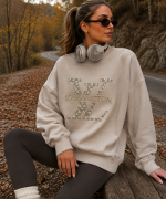 LV TAŞLI SWEATSHİRT  Bej