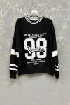 NEW YORK CITY OMUZ KOL ÇİZGİ DETAY SWEAT Siyah