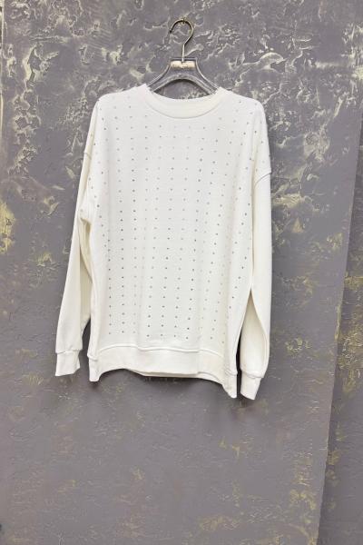 ÖN FULL TAŞLI SWEAT  Beyaz