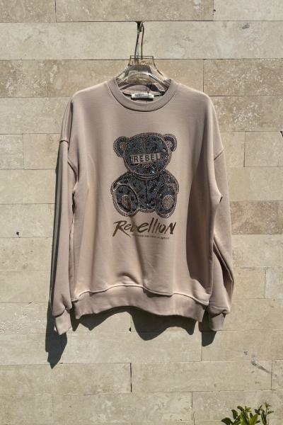REBEL AYICIKLI ŞARDONSUZ SWEAT 65 CM  Bej